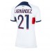 Maillot de foot Paris Saint-Germain Lucas Hernandez #21 Extérieur vêtements Femmes 2023-24 Manches Courtes
